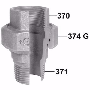 Picture of +GF+ 331 Verschraubung, flach dichtend, ISO/EN U2, Dimension ″: 1/4", Art.Nr.: 770331202