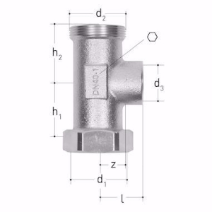 Picture of GF-JRG T-Stück DN 40 1 3/4 " , Art.Nr. : 8740.040