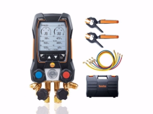 Picture of testo 557s Smart Vakuum Set mit Füllschläuchen - Smarte digitale Monteurhilfe mit kabellosen Vakuum- und Zangen-Temperaturfühlern und 4er-Füllschlauchsatz, Art.Nr. : 0564 5572