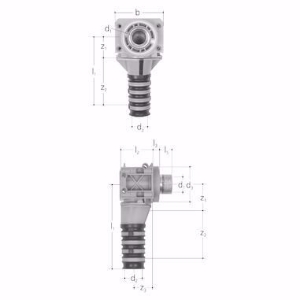 Picture of +GF+ iFIT Dose 90° mit verlängertem Anschlussgewinde Messing, d-d mm: 16‑20, Art.Nr.: 762101345