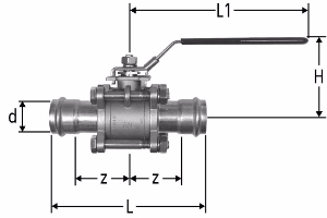 Picture of Nussbaum 80110 Optipress-Kugelhahn 3-teilig, Grösse: 18, Art.Nr. 80110.23