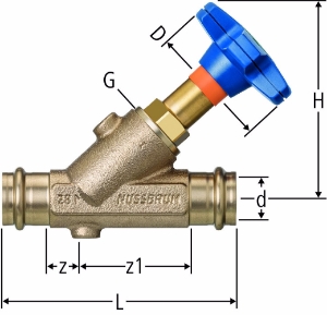 Picture of Nussbaum 82200 Optipress-Aquaplus-Schrägsitzventil, Grösse: 22, Art.Nr. 82200.24