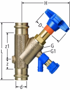 Picture of Nussbaum 82202 Optipress-Aquaplus-Schrägsitzventil mit Entleerventil, Grösse: 42, Art.Nr. 82202.27