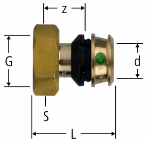 Picture of Nussbaum  84250 Optiflex-Flowpress-Verteileranschluss, Grösse: ¾ x 25, Art.Nr. 84250.23