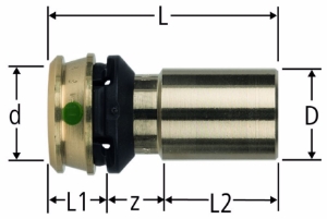 Picture of Nussbaum  84234 Optiflex-Flowpress-Übergang auf Optipress-Aquaplus, mit Einsteckende, Grösse: 32 x 28, Art.Nr. 84234.26