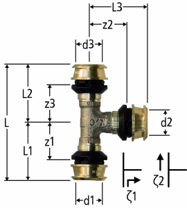 Picture of Nussbaum  84242 Optiflex-Flowpress-T-Stück, Grösse: 40, Art.Nr. 84242.46
