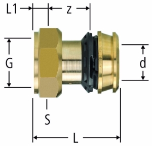 Picture of Nussbaum  84251 Optiflex-Flowpress-Anschlussverschraubung flachdichtend, Grösse: 25 x 1¼, Art.Nr. 84251.25