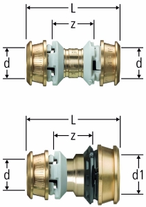 Picture of Nussbaum  84236 Optiflex-Flowpress-Kupplung für 1-LU-Rohre, Grösse: 16x3.8, Art.Nr. 84236.11