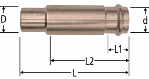 Picture of Nussbaum  81122 Optipress-Aquaplus-Schiebemuffe mit Einsteckende, Grösse: 35, Art.Nr. 81122.26