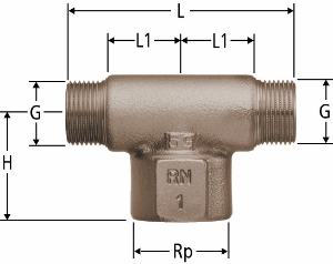 Picture of Nussbaum  86010 Optiflex-T-Stück zu Verteilern, Grösse: ¾ x 1 x ¾, Art.Nr. 86010.21
