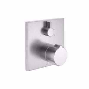 Picture of Wanne brushed steel Fertigmontageset mit Thermostat Funktionseinheit design, brushed steel,2Abgänge,BlueBox, Art.Nr. : 20.004.801.177