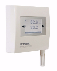Picture of Rotronic HF3 Messumformer, Raumversion mit ausziehbarem Fühler, mit Display, 3-Leiter, Speisung 18…40 VDC / 13…28 VAC, Skalierung 4…20mA, Ausgabe 0…50°C & 0…100% rF, Art.Nr. :HF332-RB1XDXXX