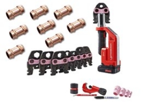 Picture of Rothenberger - MAXIPRO AKTIONSKIT, MIT 7 PRESSBACKEN +101 GERADE KUPPLUNGEN, Art.Nr. :CMP-9002