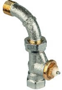 Picture of Honeywell Resideo - Thermostatventilkörper SX, Messing vernickelt, Bogentülle, 1/2", Art.Nr. : V2000BSX15
