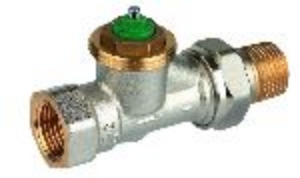 Picture of Honeywell Resideo - Thermostatventilkörper LX, Messing vernickelt, Durchgang, 1/2", Art.Nr. : V2000DLX15