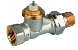 Picture of Honeywell Resideo - Thermostatventilkörper SX, Messing vernickelt, Durchgang, 3/4", Art.Nr. : V2000DSX20