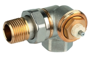 Picture of Honeywell Resideo - Thermostatventilkörper SX, Messing vernickelt, Winkel-Eck rechts, 1/2", Art.Nr. : V2020RSX15