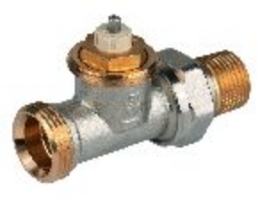 Picture of Honeywell Resideo - Thermostatventilkörper SX, Messing vernickelt, Durchgang, 1/2", beiderseits G3/4" AG, Art.Nr. : V2026DSX15