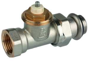 Picture of Honeywell Resideo - Thermostatventilkörper SX, Messing vernickelt, Durchgang, 3/8", Weichdichtung, Art.Nr. : V2030DSX10