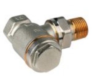 Picture of Honeywell Resideo - Rücklaufverschraubung Veramax, Messing vernickelt, Eck, 1/2", Art.Nr. : V2440E0015A