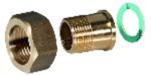 Picture of Honeywell Resideo - Anschlussverschraubung mit Außengewindetülle, R 11/2, bleifrei, 2 Stück, Art.Nr. : VST06-11/2LFA
