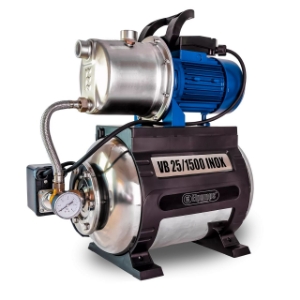 Picture of Elpumps Pumpen VB 25/1500 INOX Hauswasserwerk, mit INOX-Pumpenrad, Pumpengehäuse und Druckbehälter, 1500 W, 6.300 l/h, 4,8 bar, 25 L, Art.Nr. : VB 25/1500 INOX