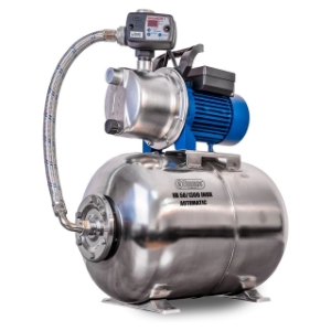 Picture of Elpumps Pumpen VB 50/1300 INOX Automatic Hauswasserwerk, mit INOX-Pumpenrad, Pumpengehäuse und Druckbehälter, 1300 W, 5.400 l/h, 4,8 bar, 50 L, Art.Nr. : VB 50/1300 INOX Automatic