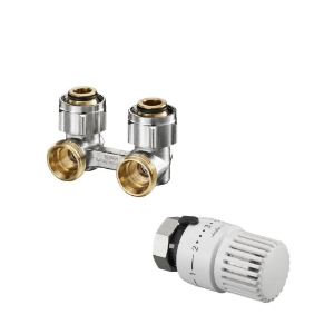 Picture of Oventrop - Anschluss-Set "Multiflex F" mit Thermostat "vindo TH" Eckform für G 3/4 AG, Art.Nr. : 1715814