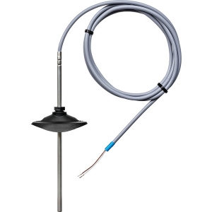 Picture of Belimo Kabel-Temperatursensor mit Montageflansch passiv, NTC20k, Sondenlänge 100 mm, Sondendurchmesser 6 mm, Kabel 2 m, 
2-Draht, Art.Nr. 01CT-1QLF
