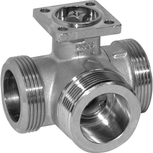 Picture of Belimo Regelkugelhahn, 3-Weg, DN 20, Aussengewinde, G 1 1/4", PN 40, ps 1600 kPa, kvs 4 m³/h, 
Mediumstemperatur -10...100°C, Art.Nr. R517