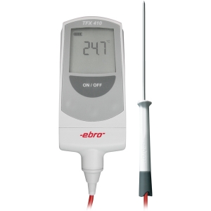 Picture of Ebro Electronic TFX 410 Thermometer mit Einstichfühler NL120/3mm, -50°C/+300°C, an Handgriff an 60cm Silikonkabel, Kabel fix mit Gehäuse verbunden, Art.Nr. : 1340-5410