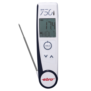 Picture of Ebro Electronic TLC 750i Dual-Infrarot-Thermometer mit Doppellaserpointer und einklappbarem Einstichfühler, -50°C/+350°C, Art.Nr. : 1340-5736