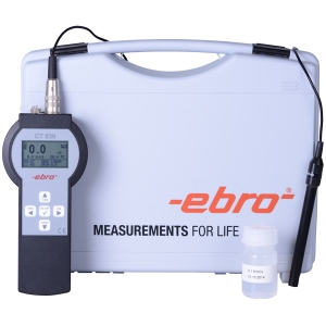 Picture of Ebro Electronic CT 830 Leitwert-Meter-Set (Leitwertmeter, Kunststoff-Elektrode, Leitwertlösung 1288 µs, alles im Kunststoffkoffer), Art.Nr. : 1340-5835