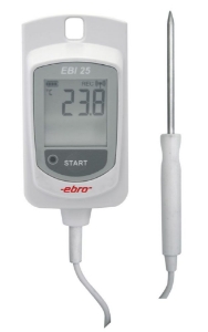 Picture of Ebro Electronic EBI 25-TE Funk-Temp.-Datenlogger, spitzer Fühler an Handgriff an Kabel, -30°C/60°C, Art.Nr. : 1340-6201