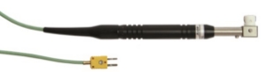 Picture of Ebro Electronic TPN 321 NiCr-Ni Oberflächenfühler bis 300°C, Ø12mm, L30mm, abgewinkelt, 1m Silikonkabel, SMP, Art.Nr. : 1343-0717