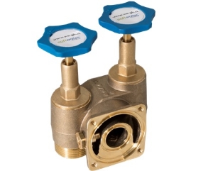 Picture of SoftWater Verschneidearmatur 2-Hahnen, Nussbaum- kompatibel: Ja, Anschluss: DN25, Lochabstand: 53 mm, Abgang (G): AG 1", Art.Nr. : 7051