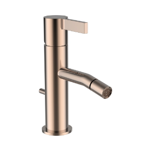 Picture of Laufen Armaturen - Bidetmischer, Ausladung 110 mm, Festauslauf, mit Ablaufventilhebel, ohne Ablaufventil, PVD Rosegold , Art.Nr. : H3413310821031
