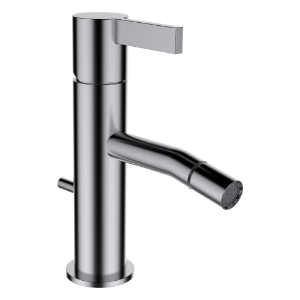 Picture of Laufen Armaturen - Bidetmischer, Ausladung 110 mm, Festauslauf, mit Ablaufventil, PVD inox look , Art.Nr. : H3413310901011