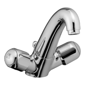 Picture of Laufen Armaturen - 2-Griff Waschtischmischer, Ausladung 150 mm, Schwenkauslauf, mit Ablaufventil , Art.Nr. : HF104300100000