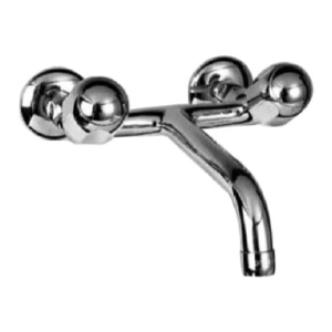 Picture of Laufen Armaturen -Similor, 2-Griff Wandmischer, Ausladung 225 mm, Anschlussdistanz 153 mm, Festauslauf, mit Verschraubungen WI104553100000, Art.Nr. : HF104553100000