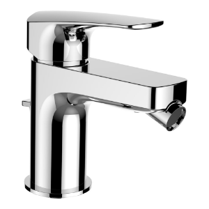 Picture of Laufen Armaturen - Bidetmischer, Eco+, Ausladung 105 mm, Festauslauf, mit Ablaufventil , Art.Nr. : HF500710100000
