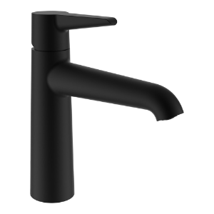 Picture of Laufen Armaturen - Waschtischmischer, Eco+, Ausladung 140 mm, Festauslauf, ohne Ablaufventil, PVD Titanschwarz matt , Art.Nr. : HF901704428000