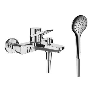 Picture of Laufen Armaturen - Bademischer, Ausladung 182 mm, Anschlussdistanz 153 mm, mit Verschraubungen, mit Zubehör , Art.Nr. : HF941060100000