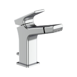Picture of Laufen Armaturen - Bidetmischer, Eco+, Ausladung 110 mm, Festauslauf, mit Ablaufventil , Art.Nr. : WI901210100000
