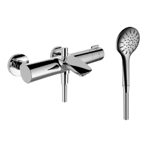 Bild von Laufen Armaturen - Thermostatischer Bademischer, Ausladung 162 mm, Anschlussdistanz 153 mm, ohne Verschraubungen, ohne Zubehör , Art.Nr. : WI905261100010