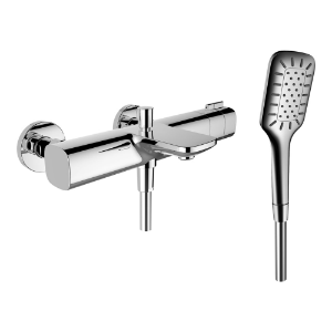 Bild von Laufen Armaturen - Thermostatischer Bademischer, Ausladung 163 mm, Anschlussdistanz 153 mm, ohne Verschraubungen, ohne Zubehör , Art.Nr. : WI905361100010