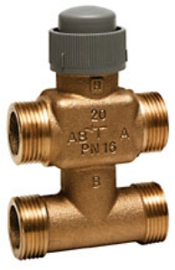 Picture of Honeywell —  Dreiwege-Zonenventil mit Bypass, flachdichtend, Auf/Zu, DN15, kvs-Wert 1,6 m3/h, Art.Nr. : V5833C4003