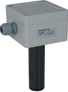 Picture of Sensortec - Kanal-Luftqualitätsfühler CO2, 0…2000ppm, 24VAC/DC, 0...10V, Einbaulänge 100mm, , Art.Nr. : KAC-100 lichtgrau RAL 7035