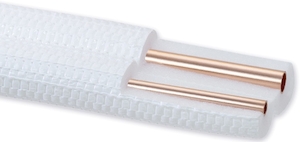 Picture of Doppel-Kupferrohr-Rolle mit Isolation 1/4-3/8 x 1-1mm, 20m / Isolation 9mm, Art.Nr. : F1281