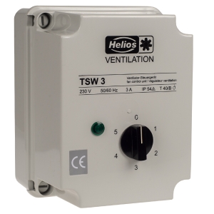 Picture of Helios Trafo-Drehzahlregler 5-stufig 230V/50Hz, 3A, für Aufputz-Montage  Art. Nr.: TSW3